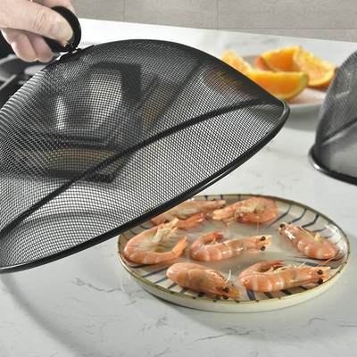 2023不锈钢食物饭菜罩家用餐桌防蚊罩防尘罩方形圆形菜盖防蝇罩子