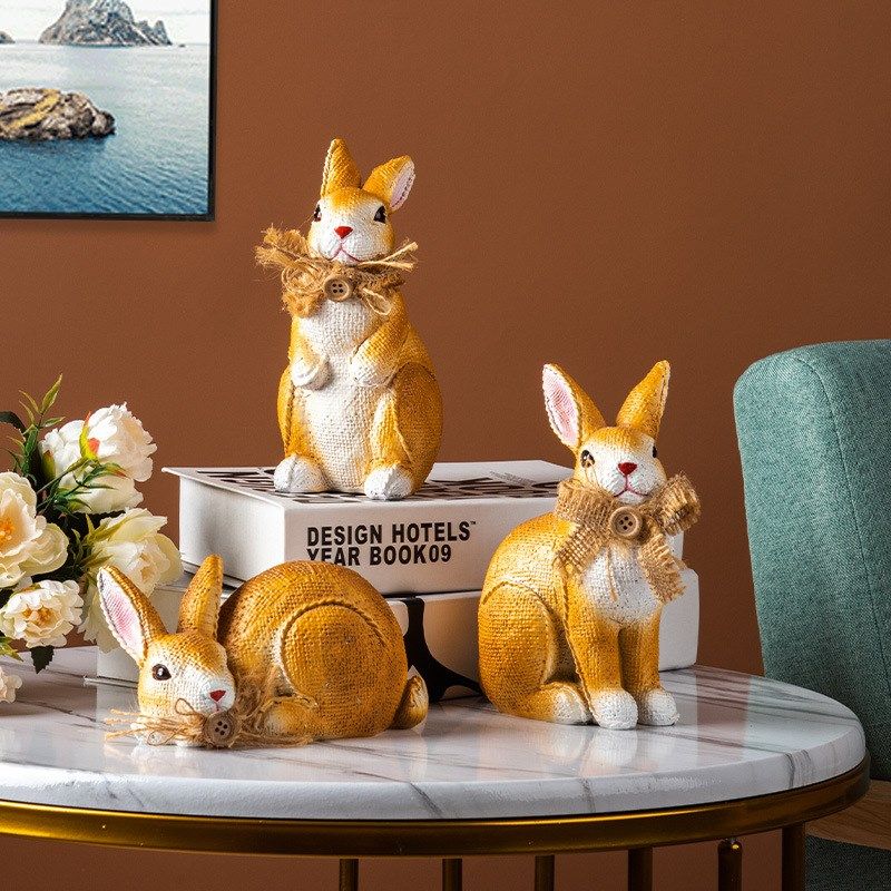 兔子摆件客厅电视柜酒柜家居装饰品轻奢房间布置可爱创意工艺品m,特色手工艺,道教工艺品,淘宝优惠券,粉丝福利购,淘宝优惠卷