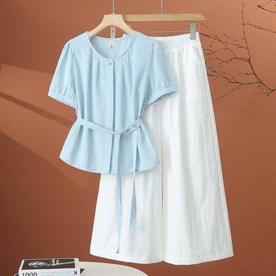 时尚休闲套装女夏季薄款