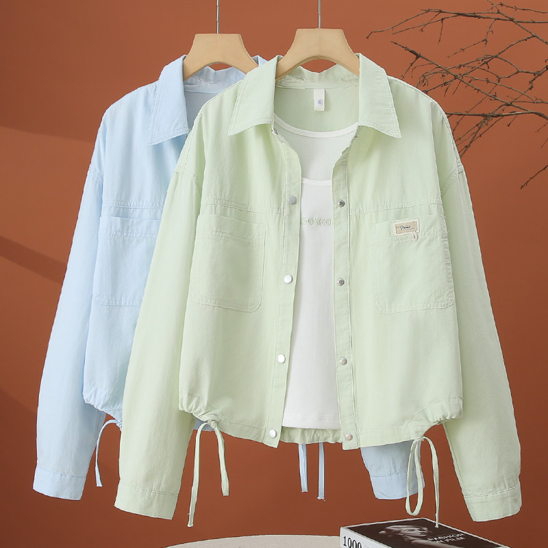 春季长袖衬衫女2026新款女装衬衣春装时尚洋气短款上衣背心两件套