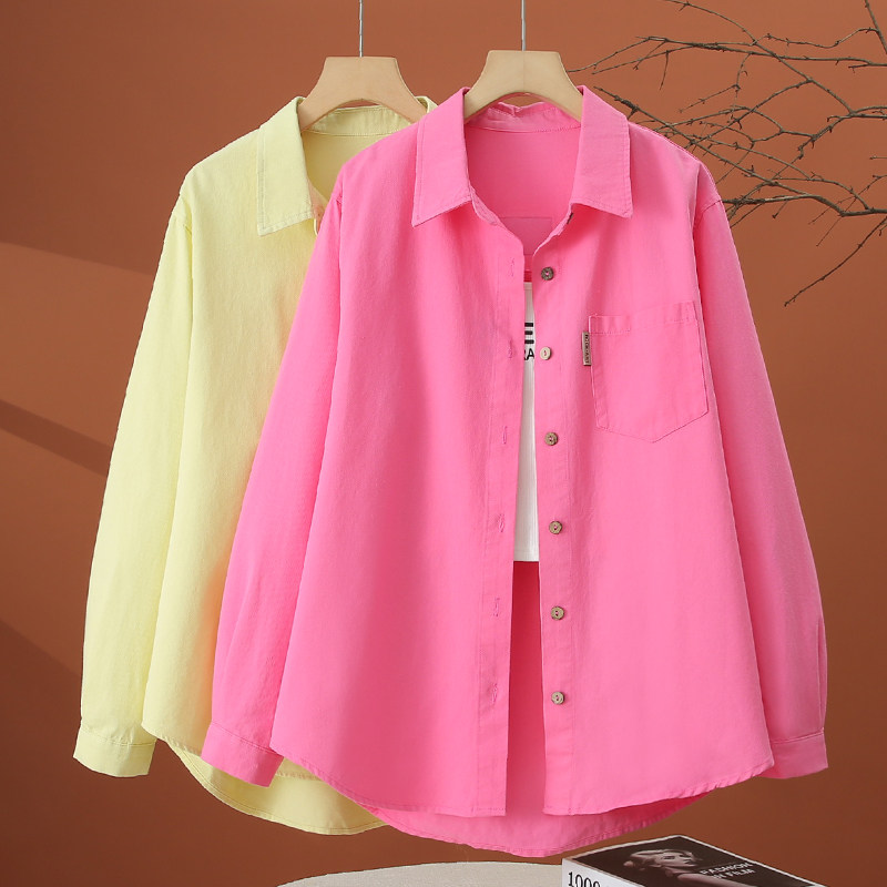 中长款长袖衬衫女春装2026新款宽松衬衣洋气时尚遮肉百搭女士上衣
