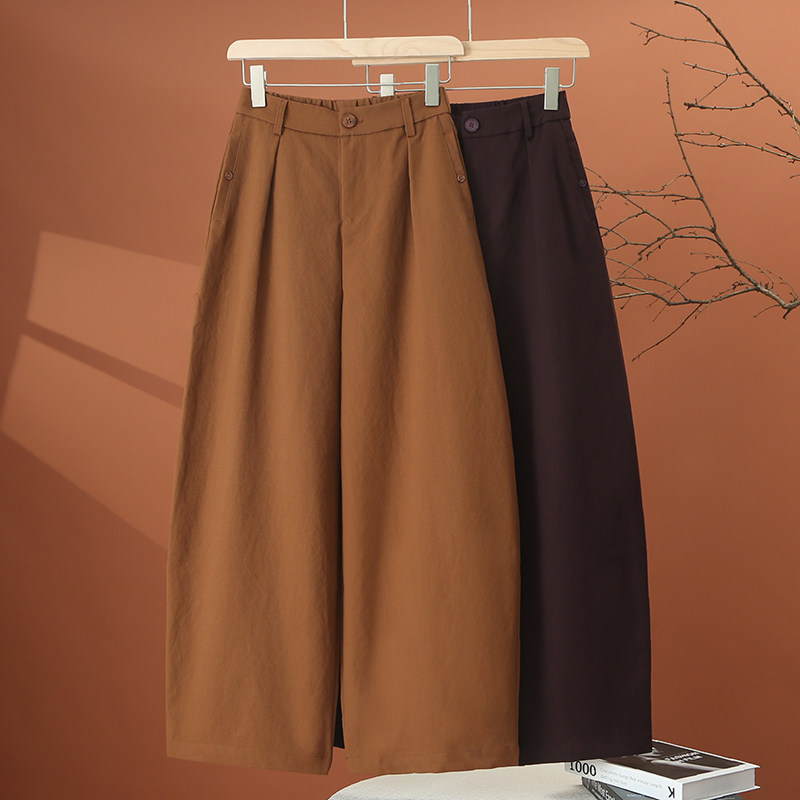 休闲阔腿裤女春秋2026新款今年流行爆款裤子高腰宽松时尚直筒女裤