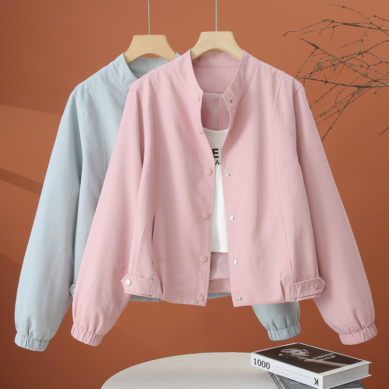 小个子休闲短款外套女春季2026新款立领薄款外衣宽松百搭女士上衣