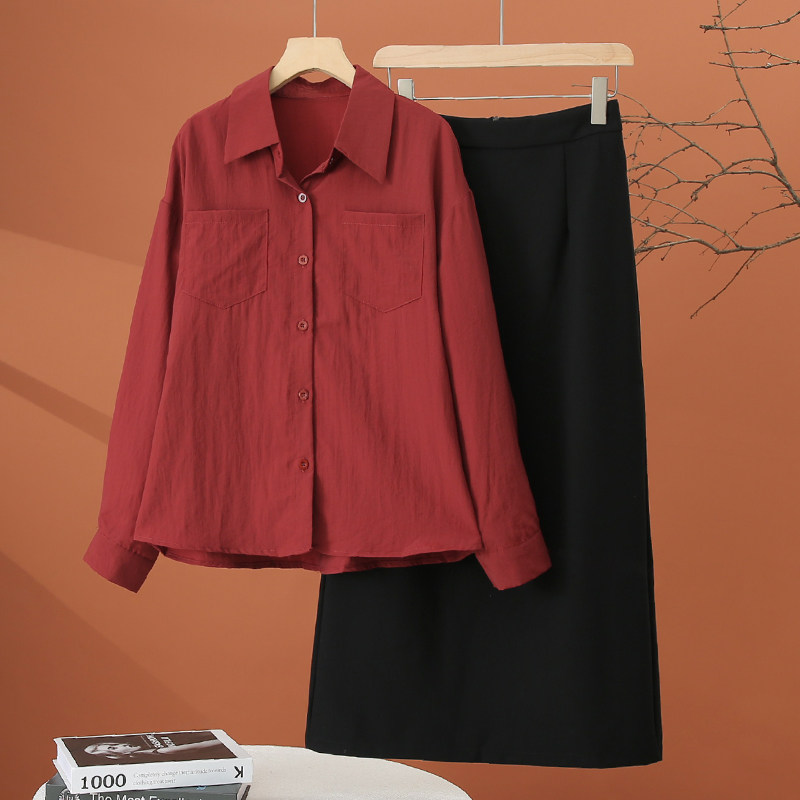 时尚套装裙女春装2026新款女装洋气减龄时髦休闲半身裙衬衫两件套