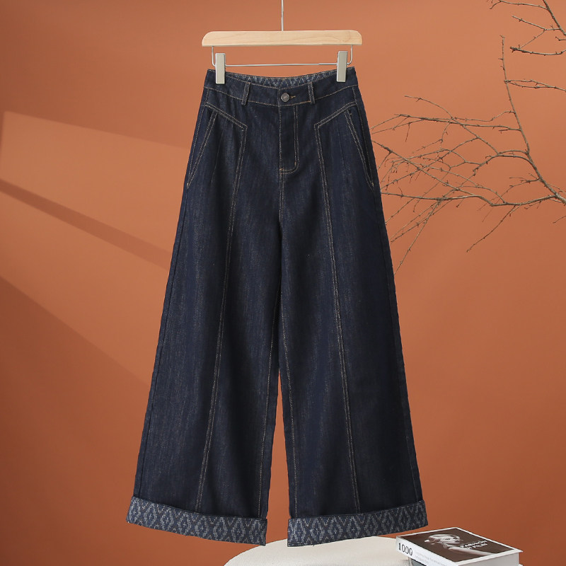 高腰阔腿牛仔裤女春夏款2026新款女裤宽松显瘦百搭休闲女士直筒裤
