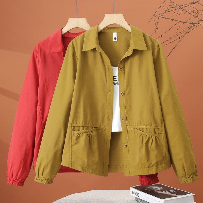 春季长袖衬衫外套女2026年新款翻领外衣春装宽松百搭休闲女士上衣