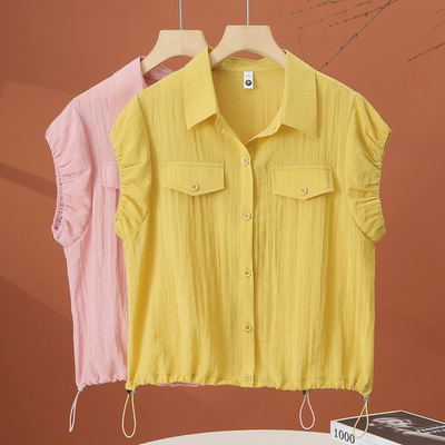 无袖衬衫女夏季2025新款