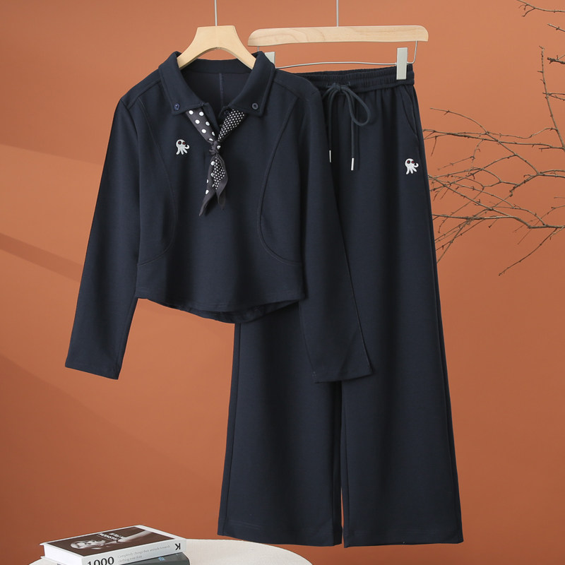 时尚休闲运动套装女春季2026年新款女装洋气减龄女士阔腿裤两件套