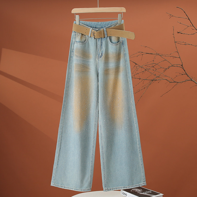 高腰阔腿牛仔裤女春季2026新款今年流行爆款裤子宽松百搭休闲女裤
