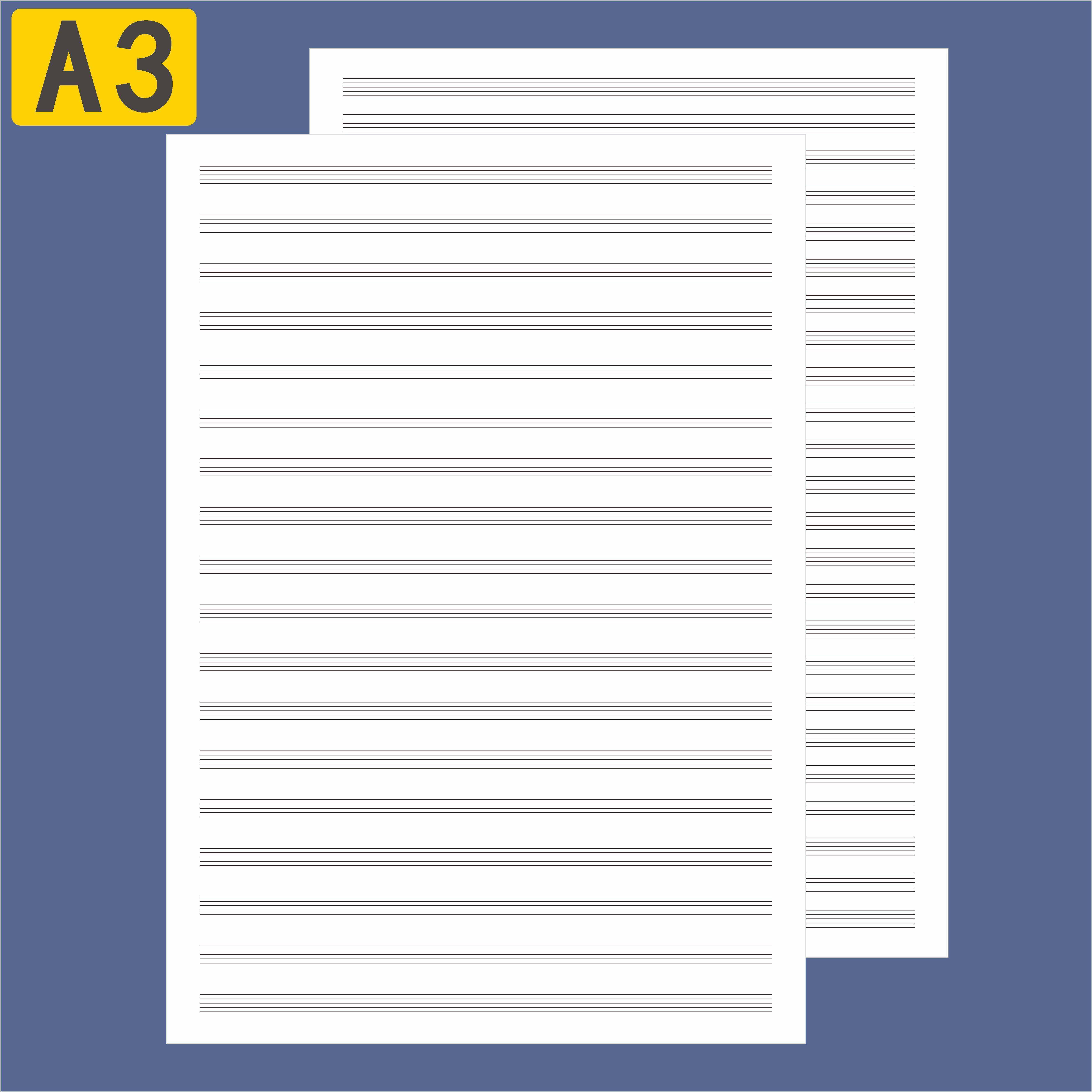 a3五线谱总谱纸双面24行18作曲分谱乐队专用加厚空白活页纸手抄