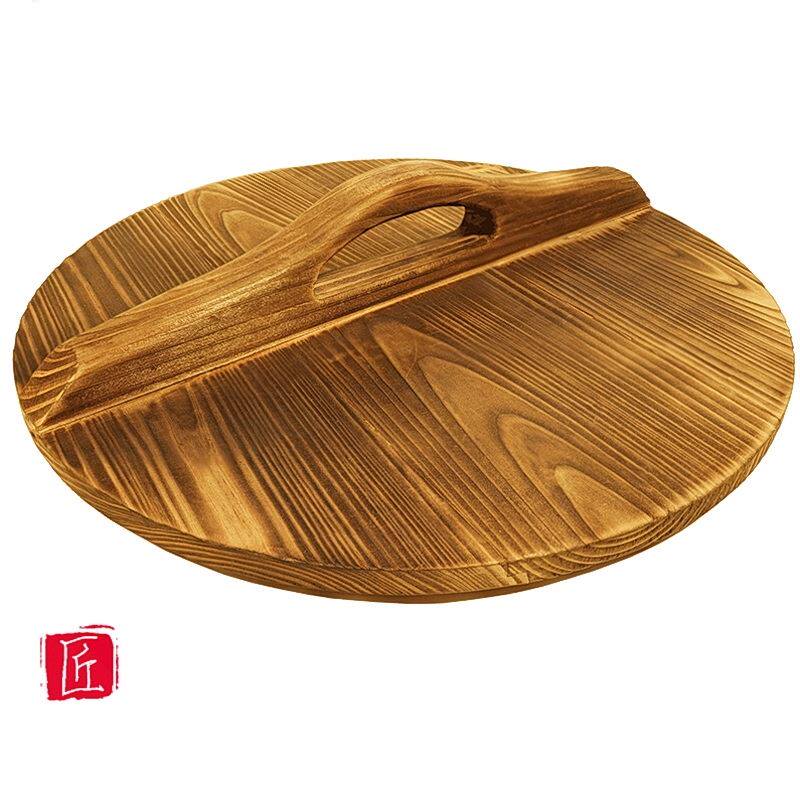 木锅盖圆形老式家用加厚老式农村大锅手工杉木炒锅铁锅木头锅