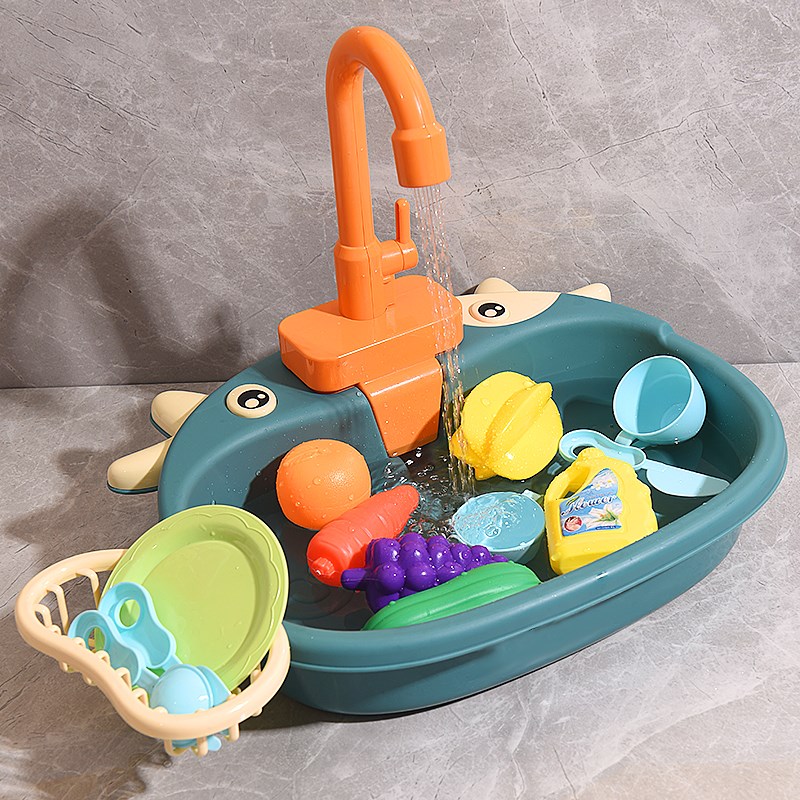 儿童洗澡玩具宝宝婴儿戏水洗碗机电动循环出水洒水玩水池男孩女孩