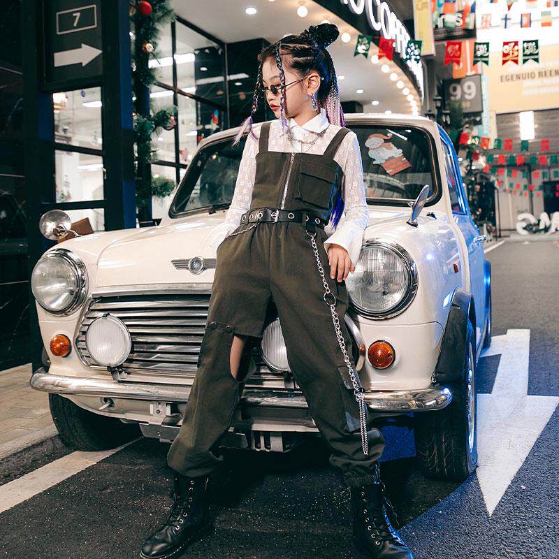 女童舞演出服潮酷儿童嘻哈街舞服装少儿ipop套装炫酷帅气女