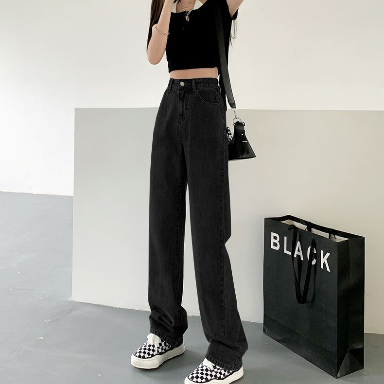 包邮折扣大码专柜撤回新品女装喇叭裤白色小个子深蓝色牛仔裤子