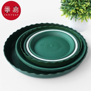 花盆托盘A1pq801 底托塑料圆形多肉盆栽花盆底座加厚底盘园艺工