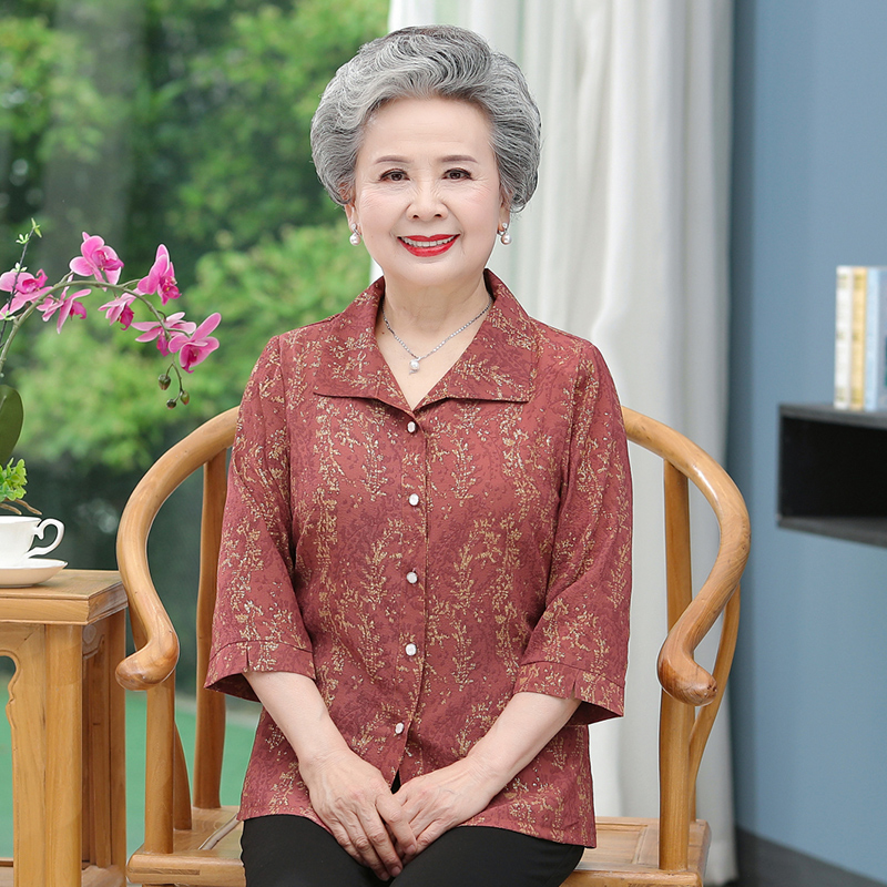 【451-500】中老年春秋薄款外套奶奶装保暖马甲妈妈装老太太上衣