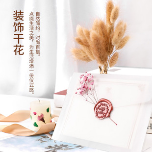 火漆干花印章信封封口装饰贺卡请柬永生花标本diy材料手帐素材包