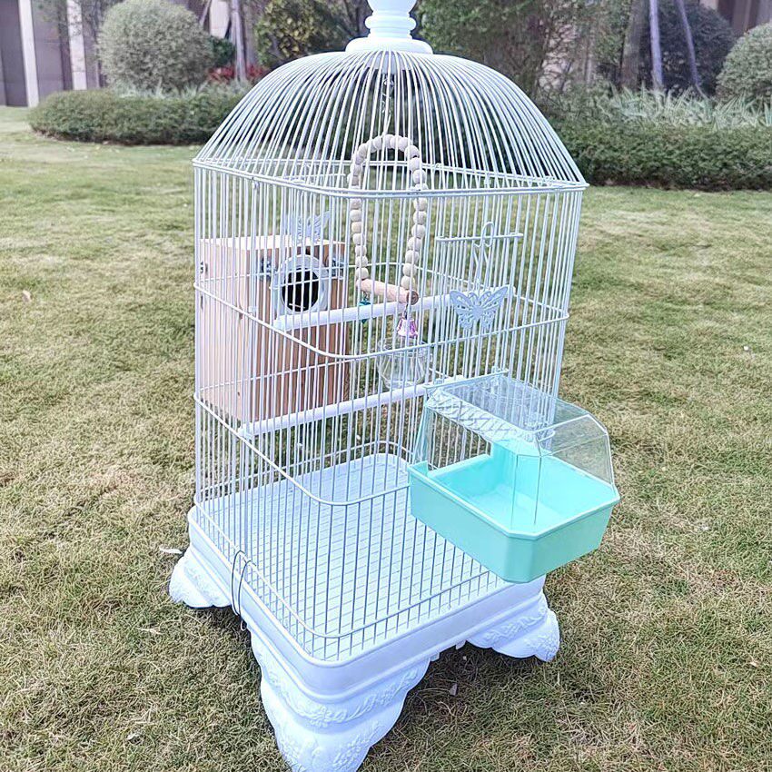 Shudar新款大号复古中国风金属铁艺方型形八哥鹦鹉豪华鸟儿笼子