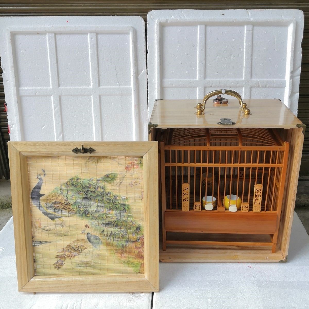 鸟笼黄豆鸟笼套箱笼四方笼内笼凯里笼画眉鸟笼