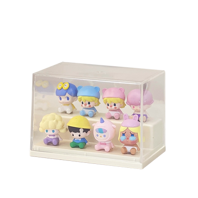 透明大容量防尘可叠加萌粒收纳盒