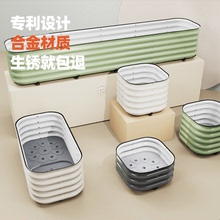 种花专用箱室外庭院不锈钢花盆室内阳台带轮自吸水新型简约种植箱