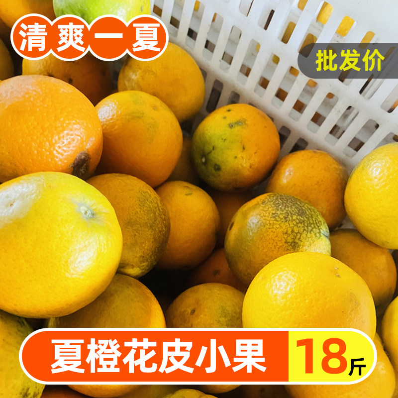 秭归夏橙榨汁花皮果新鲜18斤水果当季批发鲜橙整箱酸甜橙子包邮