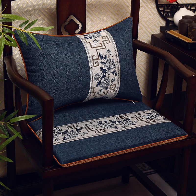 新中式红木沙发椅子坐垫古典实木家具座垫茶椅垫圈椅太师椅茶桌垫