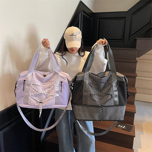 潮酷牛津布健身运动包短途出差套拉杆旅行包单肩斜跨装衣服行李包