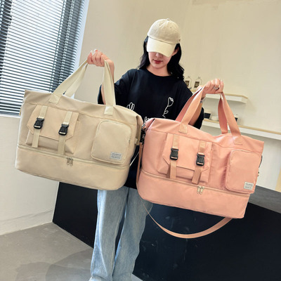 牛津布加厚鞋仓套拉杆旅行包结实