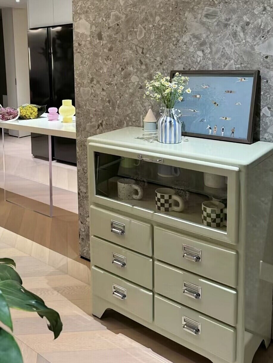 Retro Metal Storage Cabinet: Multi-Drawer Metal Unit - Product image 5