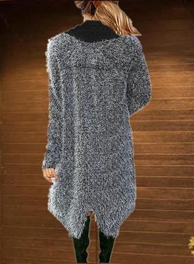 autumnwinter new solid color womens sweaterjacket double