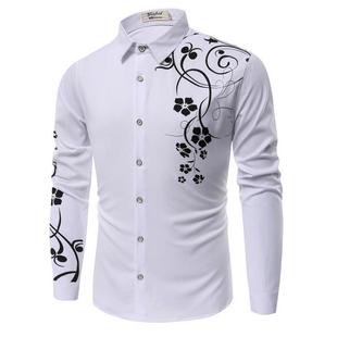 tops mens long shirt sleeve shirts Mens size fit lapel