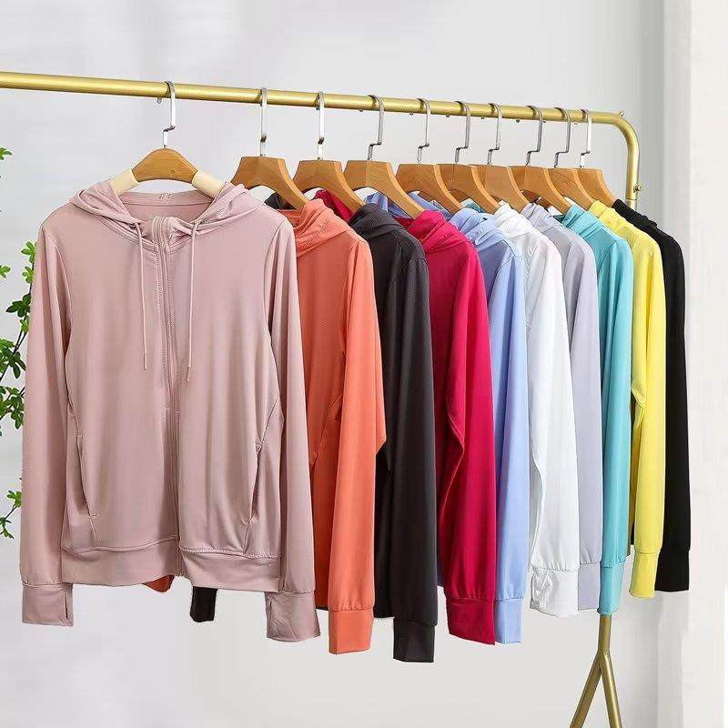 Zipper Hooded Cardigan Pocket Sun Protection Jacket Casual