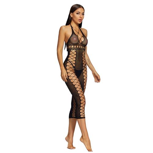 dress underwear mesh one-piece fishnet see-through lingerie