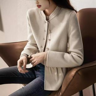 faced double wool coat imitation cashmere women handmade