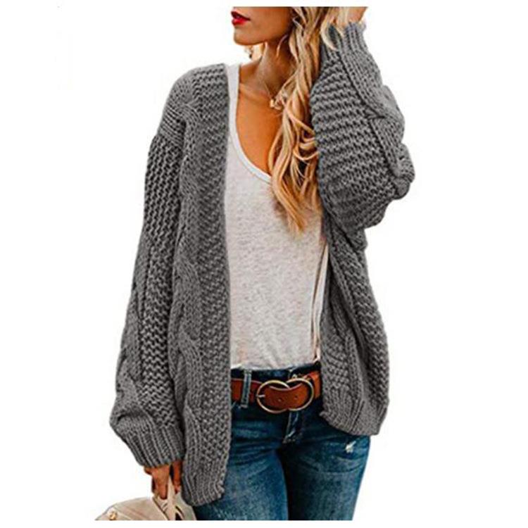 women cardigans sweater casual autumn winter solid color