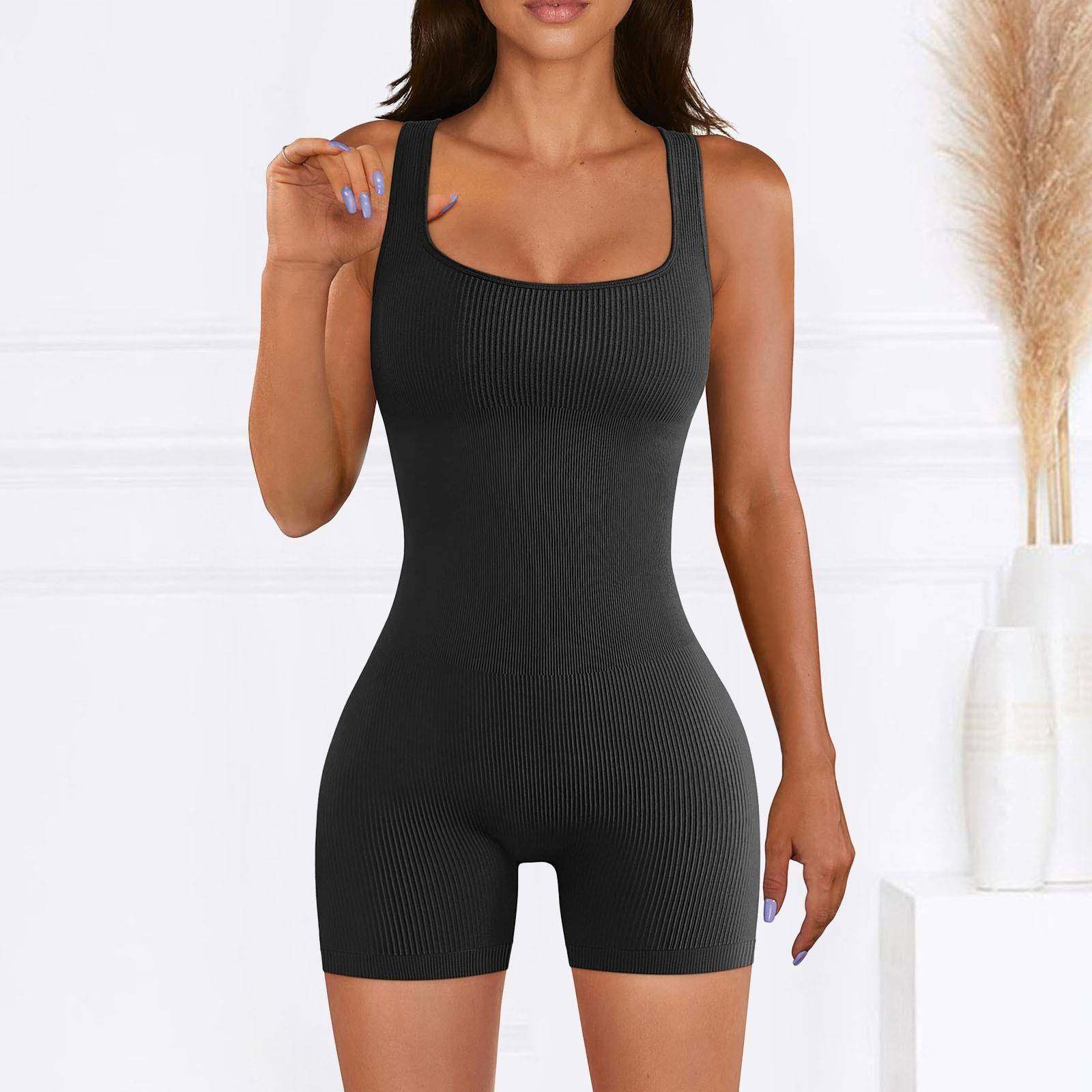 womens jumpsuits unitard bodysuits shorts rompers ribbed