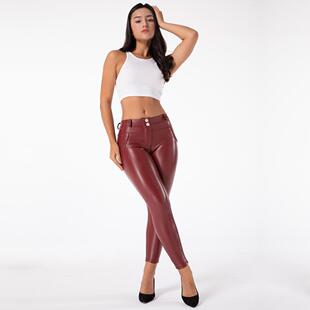 elasticity fleece wear lifting hip leather and pants