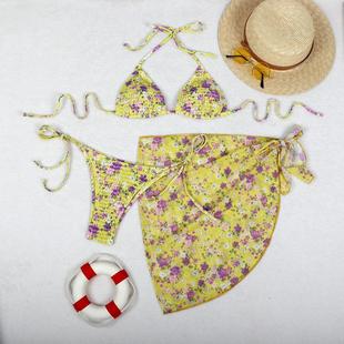 holiday piece skirt three Gauze bikini swimsuit split sexy