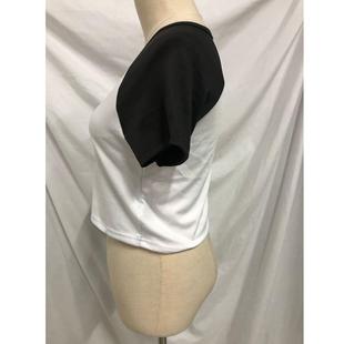 curve hem yoga aiithuug trendy ruched tops contrasting side