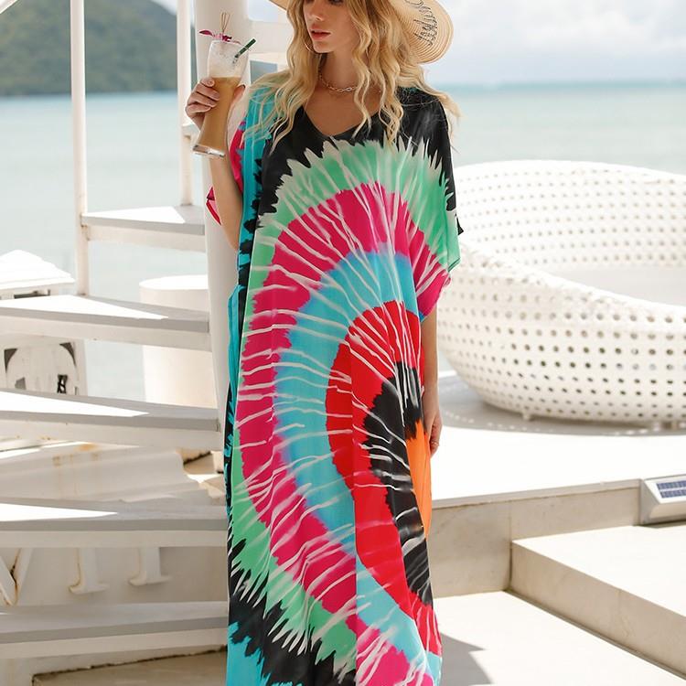 Clothes Beach Up Cover Bikini Dress Maxi Bohemian Rayon Up