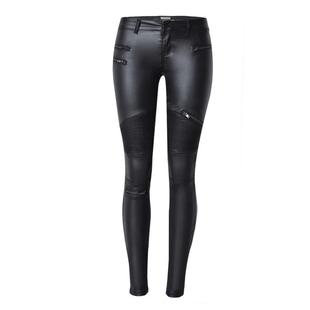 pants motorcycle women models splicing multi zipper