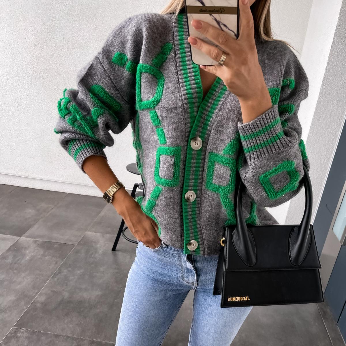 female sweaters loose lady coat cardigans knit fashion