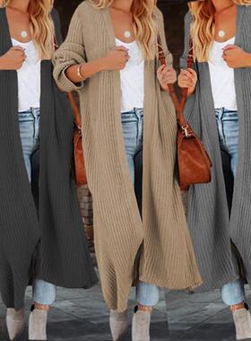 solid oversized long cardigan sweaters for women fashion