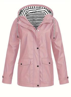 outerwears size plus jacket rain solid women jacket outdoor