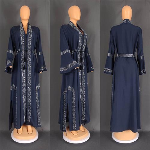 plus-size womens dress women abayas flared long loose dress