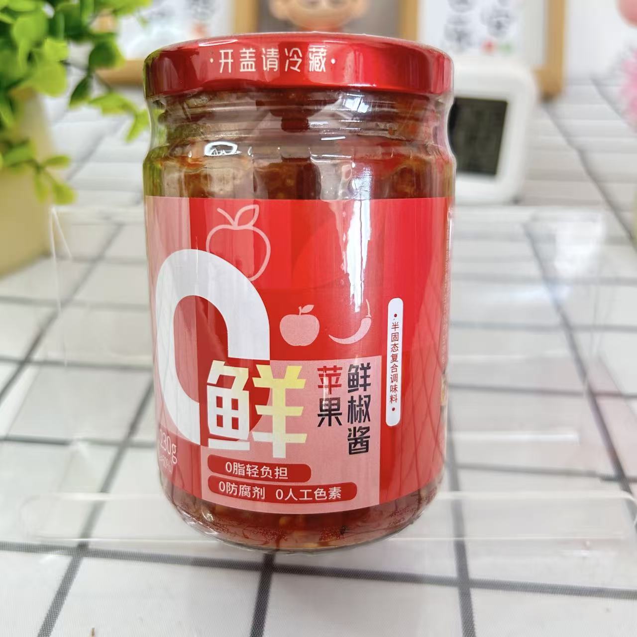 川娃子0脂苹果鲜椒剁椒拌面酱