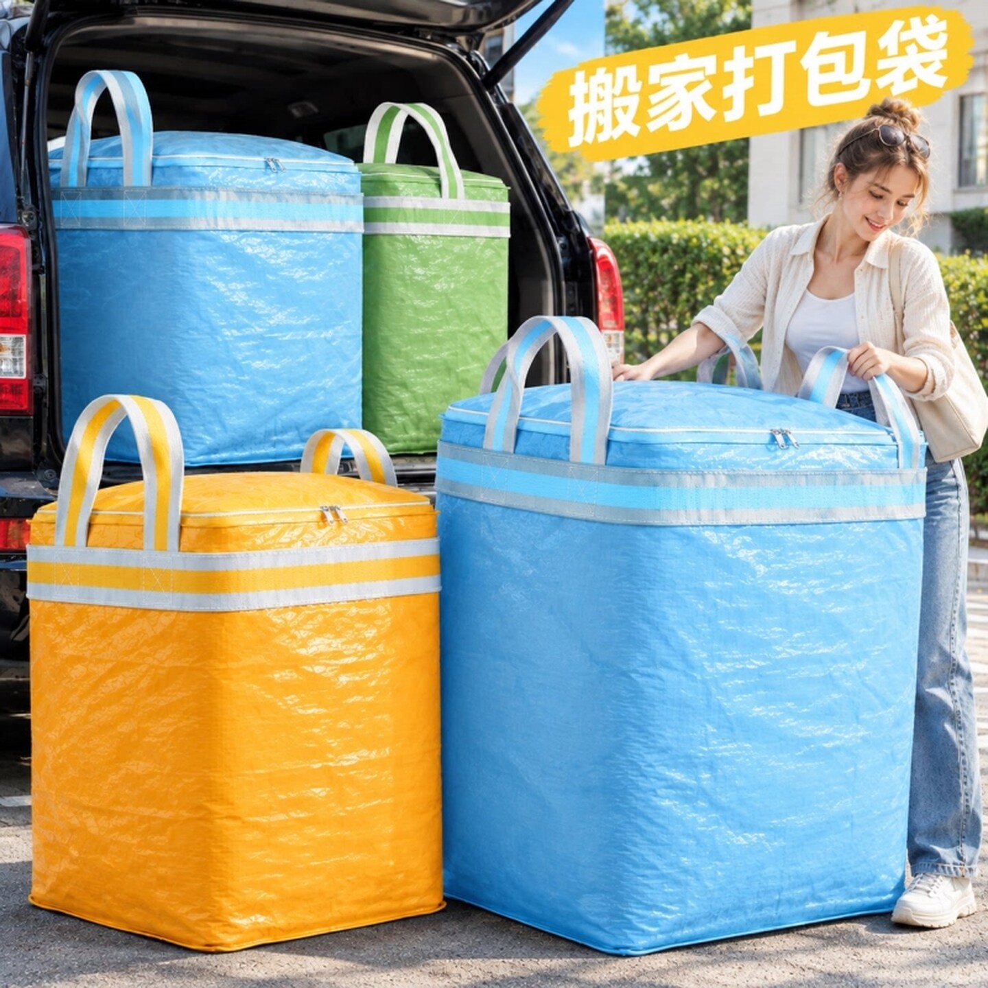 大容量搬家打包袋袋神器收纳袋子整理箱纸箱编织蛇皮行李快递整理