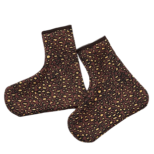 秋冬加绒加厚高统保暖靴袜大人居家室内袜套地板袜印花雨鞋袜男女