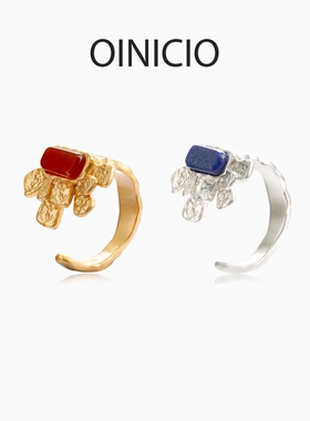 [新年礼物]OINICIO初印种子系列松花宝石戒指女本命年红玛瑙戒指